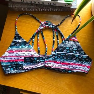 Volcom Printed Bikini Swim Top